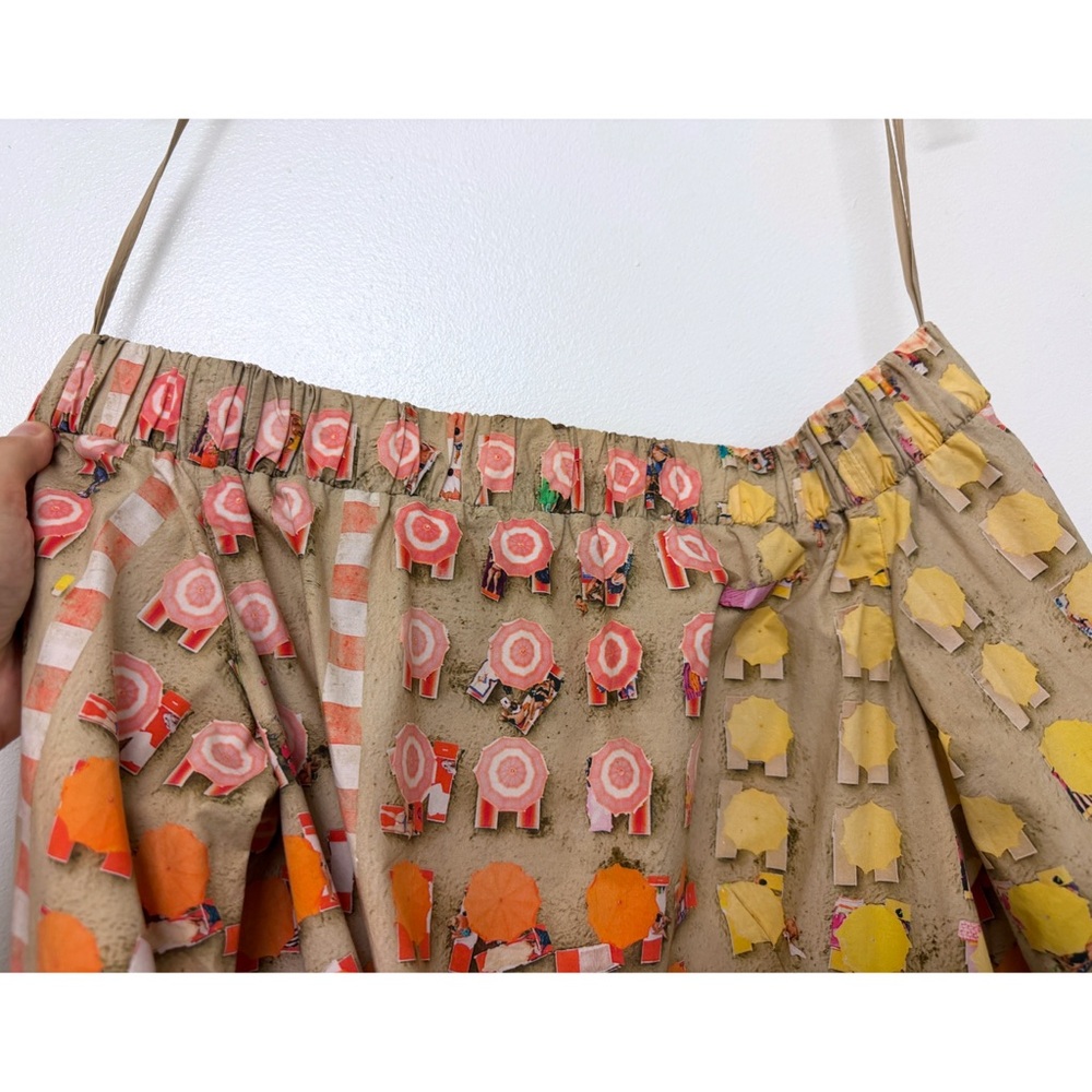 Akris Punto Riviera Umbrella Beach Print Top Off the Shoulder Parasol Sand 8 - Picture 5 of 13